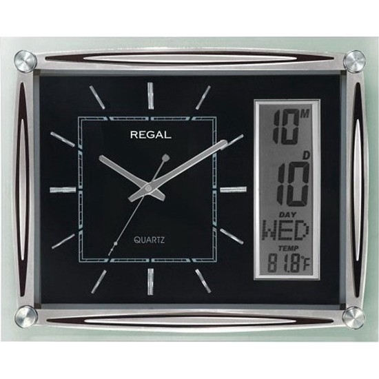 Regal 0116 SB Dijital Takvimli Dereceli Analog Duvar Saati Fiyatı Regal 0116 SB Dijital Takvimli Dereceli Analog Duvar Saati Fiyatı