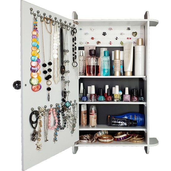 First Mobilya Gül Çok Amaçlı Aynalı Takı Dolabı Fiyatı