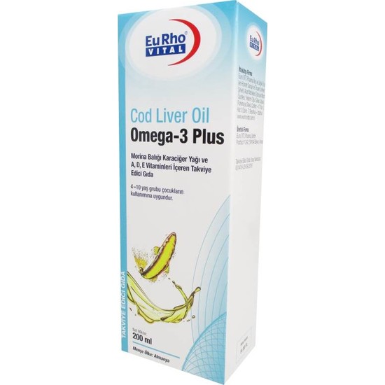 Eurho Vital Cod Liver Oil Omega3 Plus 200Ml Fiyatı
