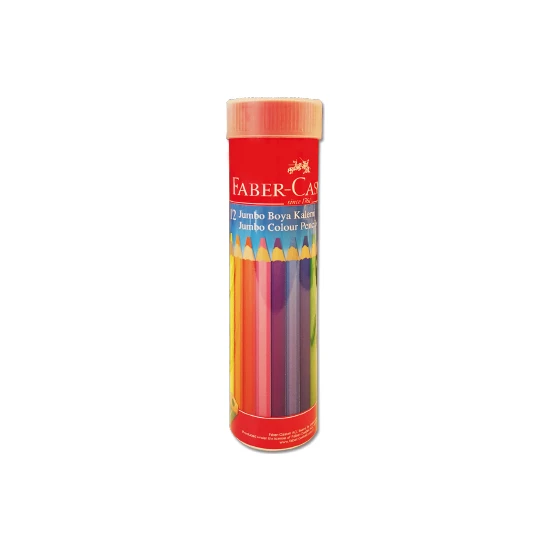Faber-Castell Boya Kalemi 12 Renk Jumbo Tam Boy Tüp