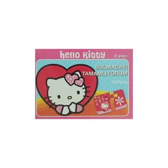 Hello Kitty Bulmacayı Tamamlıyorum 32 Parça Yapboz