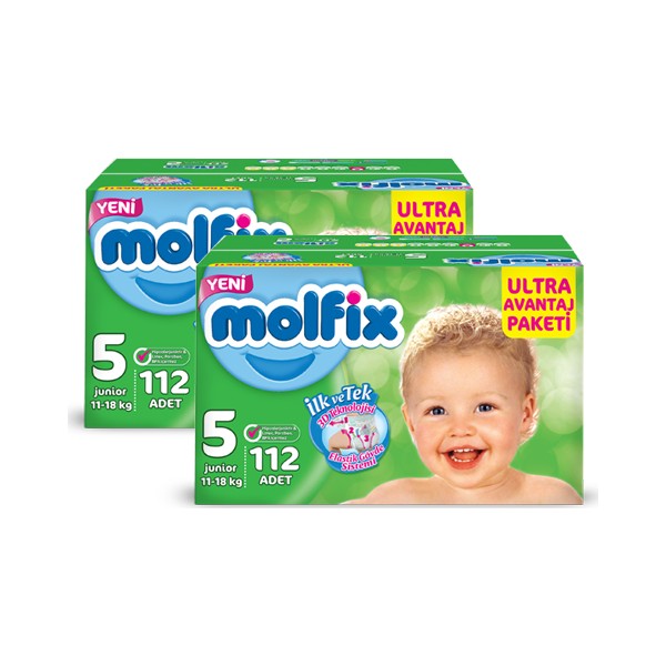 Molfix 5 Numara Junior 112 Adet 2�li Paket Bebek Bezi Fiyatları