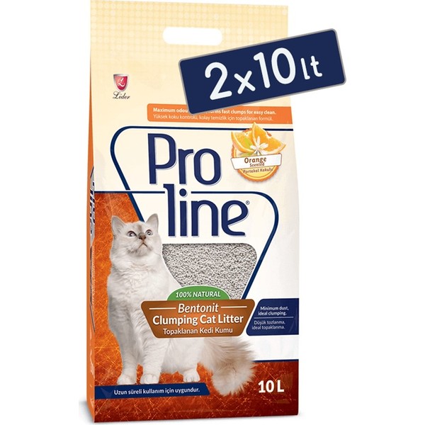 Proline Portakal Kokulu Topaklaşan 10 lt 2�li Paket Kedi Kumu Fiyatları