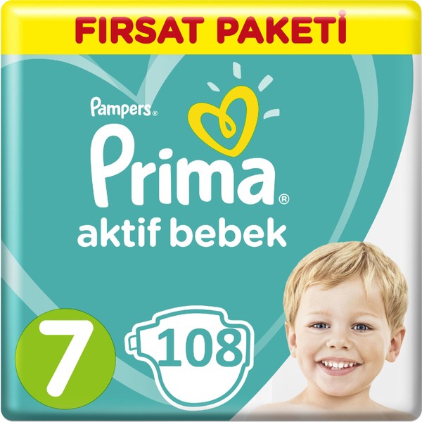 Prima Aktif Bebek 7 Numara XX Large 36 Adet 2�li Paket Bebek Bezi