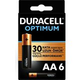 Duracell Optimum Aa Alkalin Pil, 1,5 V Lr6 MN1500, 4’lü Paket