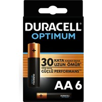 Duracell Optimum Aa Alkalin Pil, 1,5 V Lr6 MN1500, 6’lı Paket