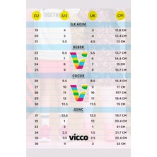 Vicco Pino Kız/erkek Çocuk Işıklı Beyaz Sneaker Bebe Patik Spor Ayakkabı 925.P20Y.150 / 925.B20Y.150