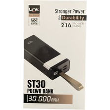 LinkTech ST30 Micro USB Dijital Ekranlı 30000 Mah Powerbank
