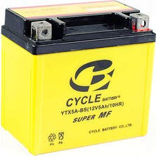 Cycle YTX5A-BS 12V 5AH Motosiklet Aküsü
