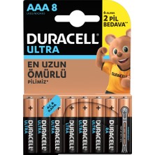 Duracell Ultra Alkalin Aaa Ince Kalem Pil 8'li