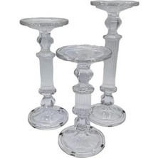 Creart Home Crearthome 3lü Sütun Cam Mumluk 25-30-35 cm Kermanhome1
