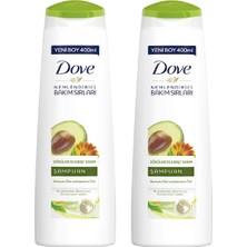 Dove Nemlendirici Bakım Sırları Saç Bakım Şampuanı Dökülmeye Karşı Bakım Avokado Özü ve Kalendula Özü 400 ML x2 Adet