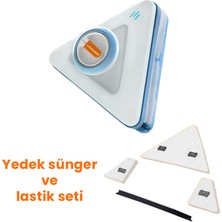 Turuncu Koli Turuncukoli Mıknatıslı Camsil / Çift Cam Pencere Silme Aparatı Üçgen / Kademe Ayarlı