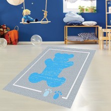 Bona Fortuna Ayıcıklı Ayı Desenli Halı Dijital Baskı Yıkanabilir Kaymaz Taban Çocuk Odası Halısı