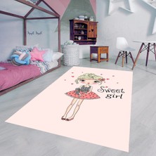 Bona Fortuna Bebek Desenli Dijital Baskı Yıkanabilir Kaymaz Taban Çocuk Odası Halısı