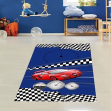 Bona Fortuna Otomobil Yarışı Racer Dijital Baskı Yıkanabilir Kaymaz Taban Çocuk Genç Odası Halısı