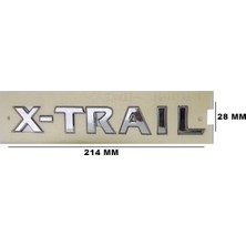 Behin Dizayn NISSAN UYUMLU - X-TRAIL Bagaj Yazısı 214mm-28mm