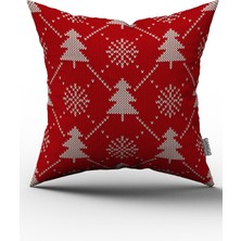 Cango Home Çift Tarafı Baskılı Yılbaşı Kırlent Yastık Kılıfı Cgh222-Ct