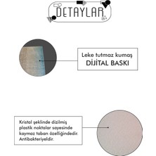 Decomia Home Dijital Baskılı Kaymaz Taban Yıkanabilir Modern, Çırpıcı Figürlü Siyah Mutfak HALISI-D5026