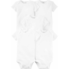 Carter's Bebek Kısa Kollu Body Set Kısa Kollu 5'li Paket Beyaz