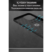 Kzy Xiaomi Mi Note 10 Kılıf Darbe Korumalı Deri Görünümlü Silikon Arka Kapak - Kırmızı