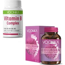 Voonka Vitamin B Complex 62 Tablet +Yetişkinler Için Collagen Hyaluronic Acid 32 Tablet