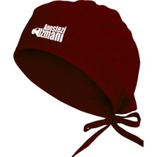 Tasarım Trend Anestezi Uzmanı Bonesi | Özel Tasarım Hastane Bonesi | Cerrahi Bone Bordo