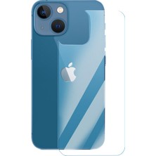 Microcase Apple iPhone 13 Mini Arka Kapak Için Tempered Glass Cam Koruma