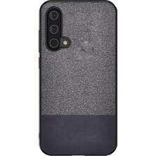 Microcase Oneplus Nord Ce 5g Fabrik Serisi Kumaş ve Deri Desen Kılıf