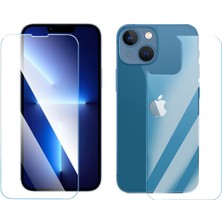 Microcase Apple iPhone 13 Mini Ön Arka Set Tempered Glass Cam Koruma
