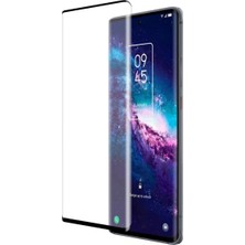 Microcase Tcl 20 Pro 5g 3D Curved Tam Kaplayan Tempered Glass Cam Koruma - Siyah