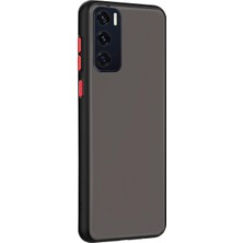 Microcase Vivo Y70 - Vivo V20 Se London Serisi Darbeye Dayanıklı Kılıf - Buzlu Siyah