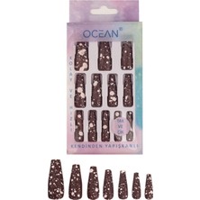 Ocean Takma Tırnak Kendinden Yapışkanlı, Tak ve Çık Balerin