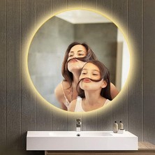 Momo Reklam 60 cm Çapında Beyaz Ledli Banyo Aynası