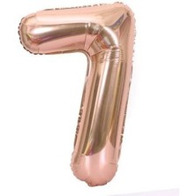 Eğlence Marketi 7 Rakam Rose Gold 100 cm Folyo Balon