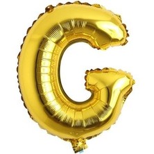 Eğlence Marketi 16 Inç 35 cm Altın Folyo Harf Balon G