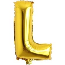 Eğlence Marketi 16 Inç 35 cm Altın Folyo Harf Balon L
