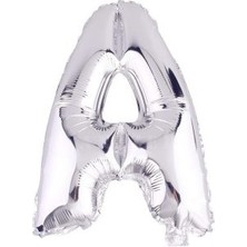 Eğlence Marketi 16 Inç 35 cm Gümüş Folyo Harf Balon A