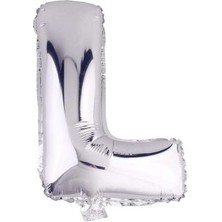 Eğlence Marketi 16 Inç 35 cm Gümüş Folyo Harf Balon L