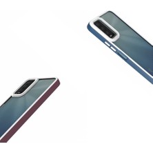 Case 4U Vivo Y20S Kılıf Kamera Korumalı Renkli Kenar Mima Arka Kapak Siyah