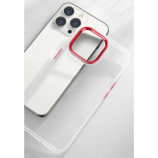 Case 4U Apple iPhone 12 Pro Max Kılıf Renkli Kenar Metal Kamera Çerçeveli Krom Arka Kapak Lacivert