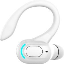 Kulaklık Kulak Kancası Bluetooth 5.2 Açık Spor Beyaz Için Stereo Kablosuz Kulaklık (Yurt Dışından)