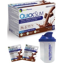 NUTRIPHARMA QUICK SLIM Çikolata (Double Chocolate) Aromalı - SHAKER HEDİYE