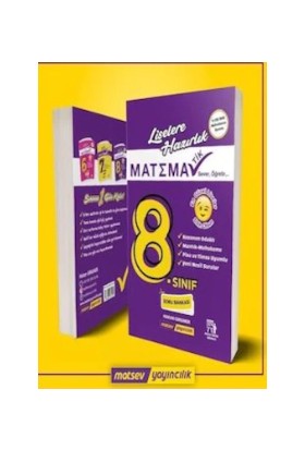 Matsev Yayıncılık Matsev 8. Sınıf Matematik Yeni Nesil Soru Bankası