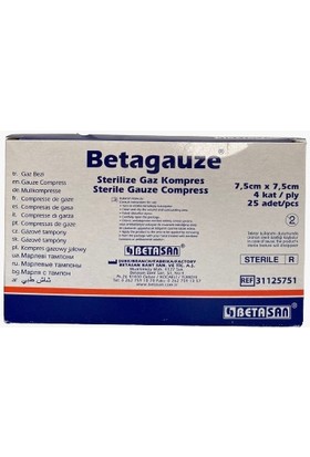 Betasan Betagauze Steril Gaz Kompres 7,5 X 7,5 5 Li 5 Paket 25 Li Gaz Kompres