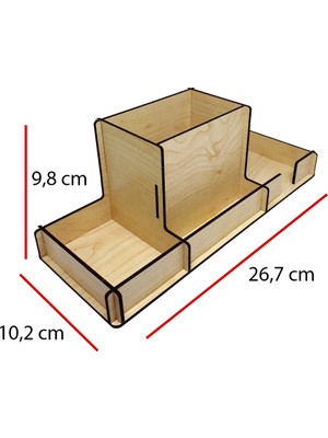 LivArt A03 Ahşap Masaüstü Kalemlik Organizer