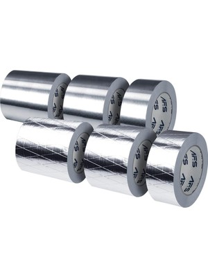 Afs 5 cm 30 Micron 40 Metre Afs Düz Alutape Alüminyum Folyo Bant Isıtma Soğutma Iklimlendirme Izolasyon Uygulama Agmair Agm Havalandırma