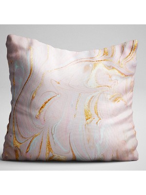 Cango Home Pembe Soyut Modern Desenli Dijital Baskılı Çift Taraflı Kırlent Kılıfı - Otyk008-Ct