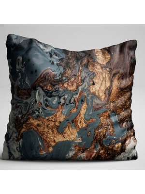 Cango Home Gri Kahverengi Modern Soyut Dijital Baskılı Çift Taraflı Kırlent Kılıfı - Otyk300-Ct