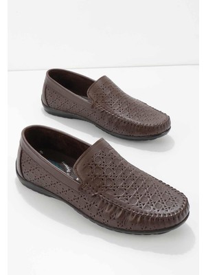 Bambi Kahve Leather Erkek Loafer Ayakkabı E018112280